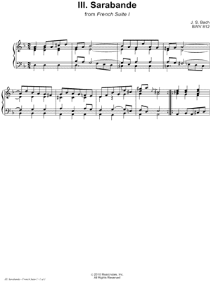 French Suite No. 1, BWV 812: III. Sarabande