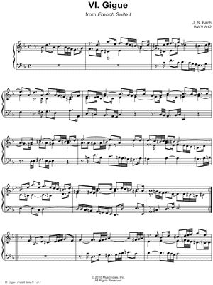 French Suite No. 1, BWV 812: VI. Gigue