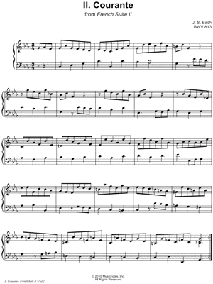 French Suite No. 2, BWV 813: 2. Courante