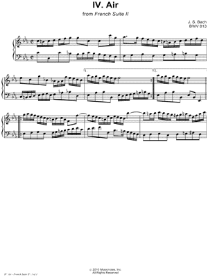 French Suite No. 2, BWV 813: 4. Air