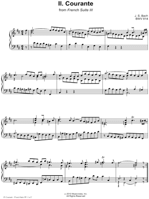 French Suite No. 3, BWV 814: II. Courante