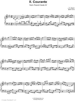French Suite No. 4, BWV 815: II. Courante