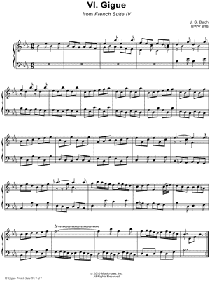 French Suite No. 4, BWV 815: VI. Gigue