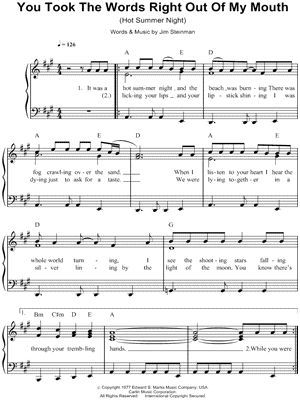 You Took the Words Right Out of My Mouth