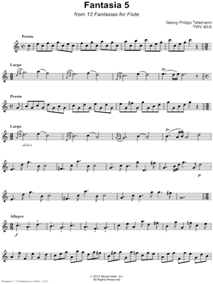 12 Fantasias for Flute: 5. Fantasia in C Major