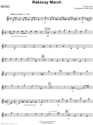Rakoczy March - Baritone Saxophone