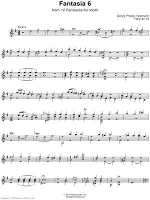 12 Fantasias for Violin: Fantasia 6