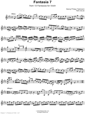 12 Fantasias for Violin: Fantasia 7