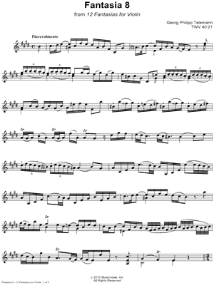 12 Fantasias for Violin: Fantasia 8
