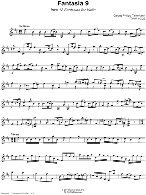 12 Fantasias for Violin: Fantasia 9
