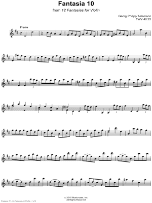 12 Fantasias for Violin: Fantasia 10