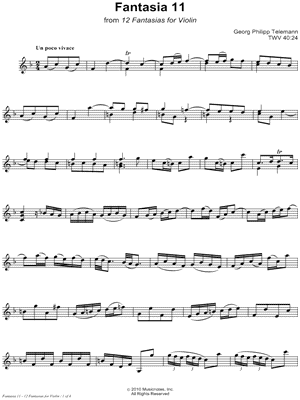 12 Fantasias for Violin: Fantasia 11