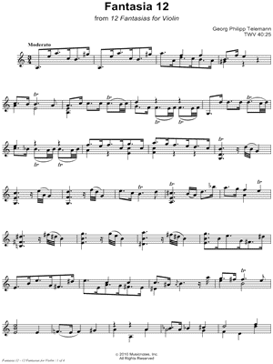 12 Fantasias for Violin: Fantasia 12