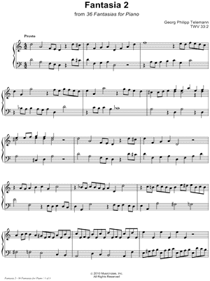 36 Fantasies for Piano: Fantasia 2