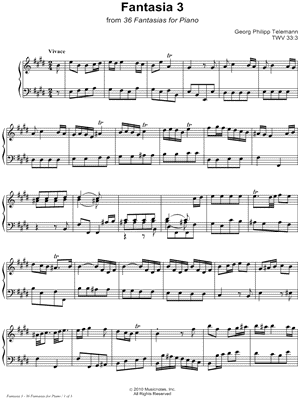 36 Fantasies for Piano: Fantasia 3