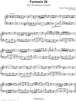 36 Fantasies for Piano: Fantasia 26