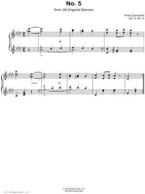 36 Original Dances, Op. 9, Dance No. 5