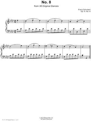 36 Original Dances, Op. 9, Dance No. 8