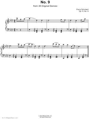 36 Original Dances, Op. 9, Dance No. 9