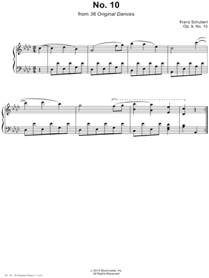 36 Original Dances, Op. 9, Dance No. 10