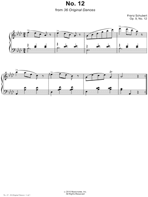 36 Original Dances, Op. 9, Dance No. 12