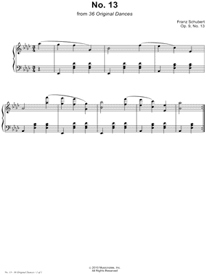 36 Original Dances, Op. 9, Dance No. 13