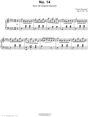 36 Original Dances, Op. 9, Dance No. 14