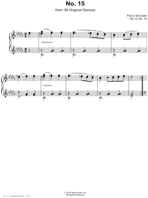 36 Original Dances, Op. 9, Dance No. 15