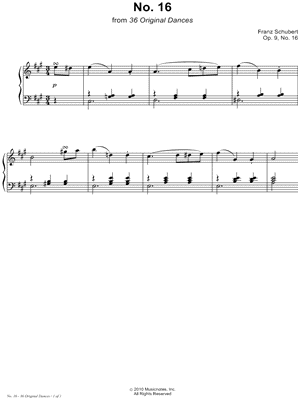 36 Original Dances, Op. 9, Dance No. 16