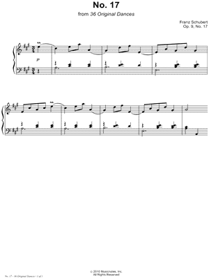 36 Original Dances, Op. 9, Dance No. 17