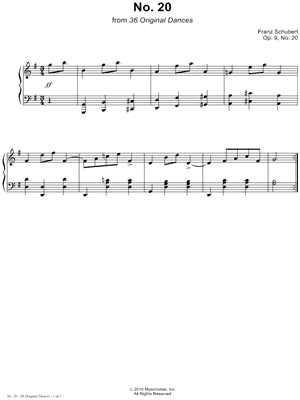 36 Original Dances, Op. 9, Dance No. 20