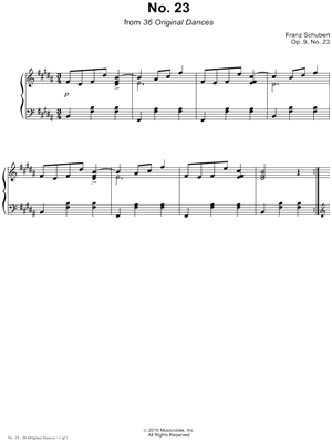 36 Original Dances, Op. 9, Dance No. 23