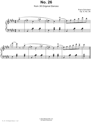 36 Original Dances, Op. 9, Dance No. 26