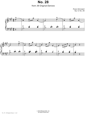 36 Original Dances, Op. 9, Dance No. 28