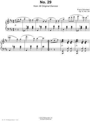 36 Original Dances, Op. 9, Dance No. 29