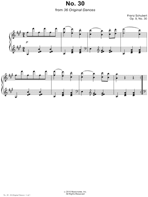 36 Original Dances, Op. 9, Dance No. 30