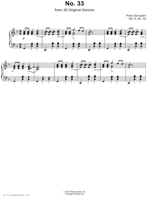 36 Original Dances, Op. 9, Dance No. 33