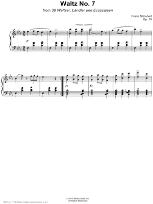 38 Waltzer, Ländler und Ecossaisen, Opus 18: Waltz No. 7