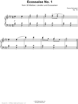 38 Waltzer, Ländler und Ecossaisen, Opus 18: Ecossaise No. 1