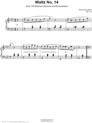 18 German Dances and Ecossaises, Op. 33: Waltz No. 14