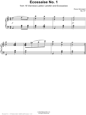 18 Viennese Ladies' Ländler and Ecossaises, Opus 67: Ecossaise No. 1