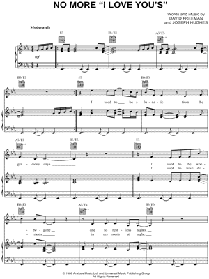 No More "I Love You's"