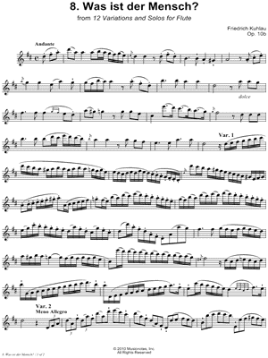 12 Variations & Solos for Flute, Op. 10b: 8. Was ist der Mensch?