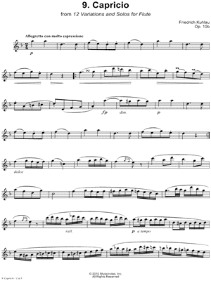 12 Variations & Solos for Flute, Op. 10b: 9. Capricio