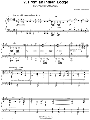 Woodland Sketches: 5. From an Indian Lodge