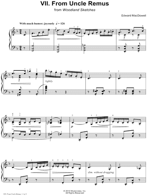 Woodland Sketches: 7. From Uncle Remus