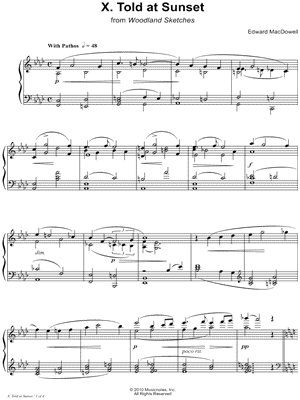 Woodland Sketches: 10. Told At Sunset