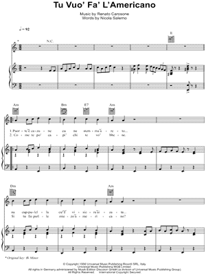 Tu Vuo' Fa' L'Americano