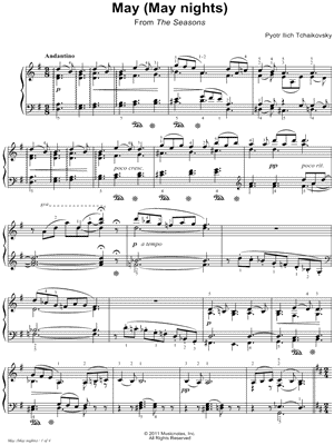 The Seasons, Op. 37a: 5. May (May Nights)