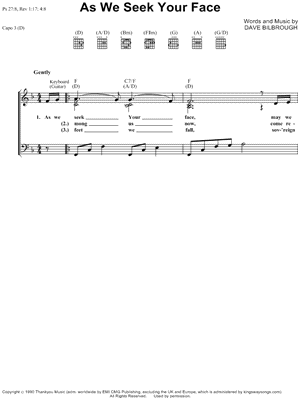 As We Seek Your Face